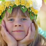 DNA de criança com olhos azuis