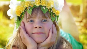DNA de criança com olhos azuis
