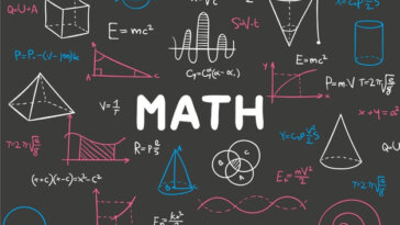 imagem mostra fórmulas matemáticas, inclusive polinômios no quadro negro